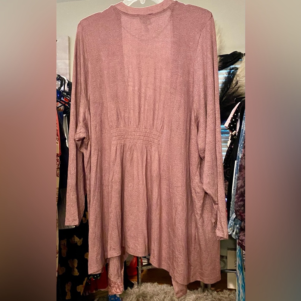 Torrid Open-Front Lightweight Drape Cardigan - Dusty Rose - Size 6X - NWOT! - Picture 10 of 11